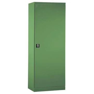 Polcos műhelyszekrény, szárnyas ajtó, ma x sz x mé: 1990 x 600 x 435 mm, polcterhelés 100 kg, zöld szín RAL6011