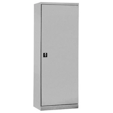 Polcos műhelyszekrény, szárnyas ajtó, ma x sz x mé: 1990 x 600 x 435 mm, polcterhelés 100 kg, szín világosszürke RAL7035