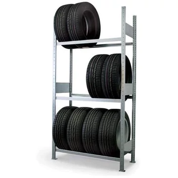 Abroncsállvány 3 szinttel, ma x sz x mé: 2000 x 1000 x 400 mm, szintterhelhetőség 150 kg, alapállvány