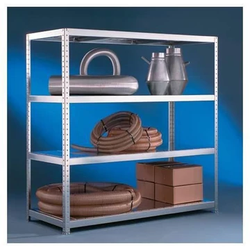 Nagy fesztávú állvány SPEED-RACK, magasság 2970 mm, lemezpanel polcok 1700x800 mm, teherbírás 500 kg