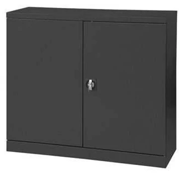 Polcos műhelyszekrény, szárnyas ajtók, ma x sz x mé: 1040 x 1200 x 500 mm, polcterhelés 100 kg, szín: fekete RAL9005