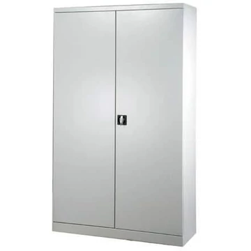 Polcos műhelyszekrény, szárnyas ajtók, ma x sz x mé: 1990 x 1200 x 600 mm, polcterhelés 100 kg, szürke szín RAL7035