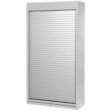 Műhelyszekrény, ma x sz x mé: 1950 x 1044 x 405 mm, alumínium redőnyök, 3 x polc 100 kg, szín világosszürke RAL7035