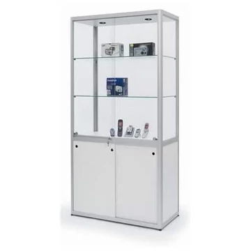 Vitrinszekrény alsó szekrénnyel, ma x sz x mé: 2000 x 1000 x 500 mm