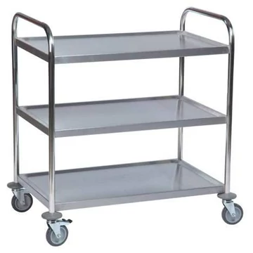 3 szintes rozsdamentes acél kocsi, ma x sz x mé: 940x590x910 mm