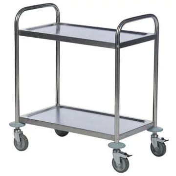 2 szintes rozsdamentes acél kocsi, ma x sz x mé: 940x590x910 mm