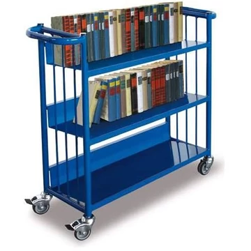 VARIOfit könyvszállító kocsi, 3 lejtős polc, ma x sz x mé: 900x300x890 mm