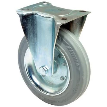 Fix szállítógörgő, szürke gumi, átm. 80 mm, teherbírás 50 kg