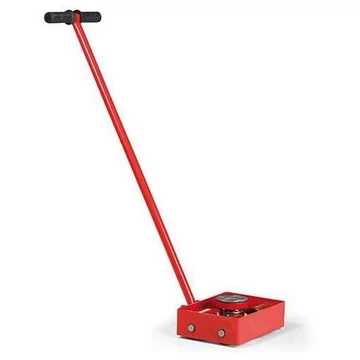 Kormányzott szállítógörgő, rakfelület átmérője 100 mm, teherbírása 2500 kg, poliuretán hengerekkel