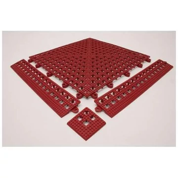 Nedves szobaszőnyeg Flexi-Deck 0,3x0,3 m, piros színű, 9 darabos csomag