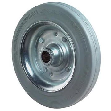 Szállító kerék, szürke gumi, átm. 200 mm, teherbírása 205 kg
