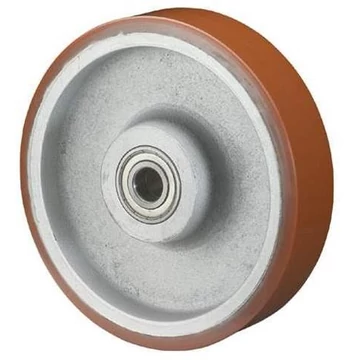 Szállító kerék, poliuretán, öntött felni, átm. 250 mm, teherbírása 1200 kg