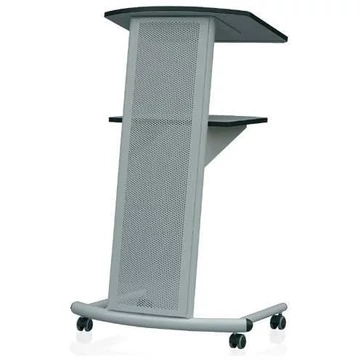 Állandó íróasztal, világosszürke kivitel és szürke felső