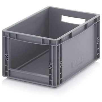EURO tárolódoboz, szürke, 400 x 300 x 320 mm