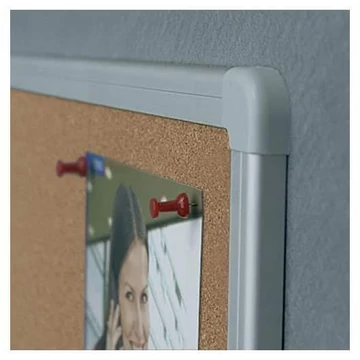 Bemutató tábla, mindkét oldalon - természetes parafa, H x Sz 1800 x 1200 mm, tartóval együtt