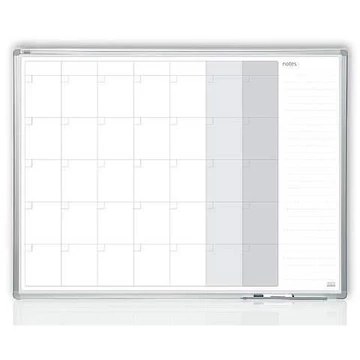 Tábla havi tervezésű nyomtatási rácsral, mágneses, 1200 x 900 mm