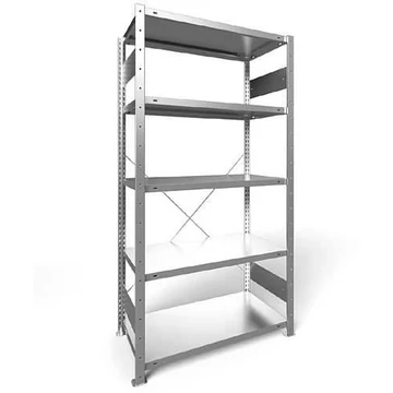 Dugaszolható állvány, mag.: 2000 mm, 5 polc 1000 x 500 mm, teherbírása 230 kg, horganyzott, alapelem