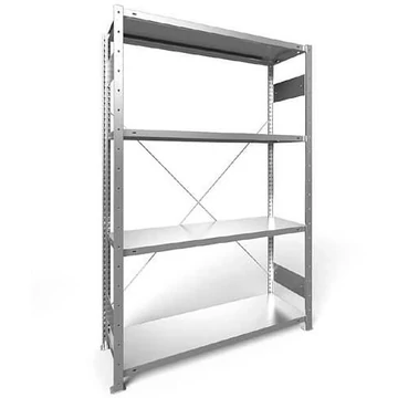 Dugaszolható állvány, mag.: 2000 mm, 4 polc 1300 x 400 mm, teherbírása 230 kg, horganyzott, alapelem