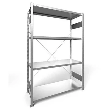 Dugaszolható állvány, mag.: 2000 mm, 4 polc 1300 x 500 mm, teherbírása 230 kg, horganyzott, alapelem