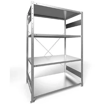 Dugaszolható állvány, mag.: 2000 mm, 4 polc 1300 x 800 mm, teherbírása 230 kg, horganyzott, alapelem