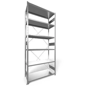 Dugaszolható állvány CLIP, mag.: 3000 mm, 6 polc 1300 x 500 mm, teherbírása 230 kg, horganyzott, alapelem