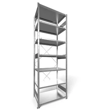 Dugaszolható állvány CLIP, mag.: 3000 mm, 7 polc 1000 x 600 mm, teherbírás 100 kg, horganyzott, alapelem