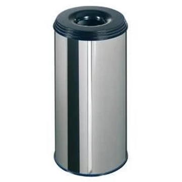 Önégető hulladéktartály, térfogat 50 l, átmérő 330 mm, magasság 630 mm, rozsdamentes acél