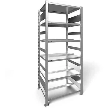 COMPACT dugaszolható irattartó állvány, kétoldalas, 6 polc, ma x szé: 1850 x 750 mm, horganyzott, alapállvány