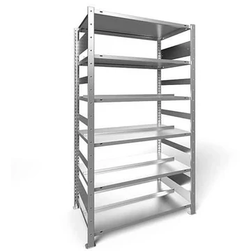 COMPACT dugaszolható irattartó állvány, kétoldalas, 6 polc, ma x szé: 1850 x 1000 mm, horganyzott, alapállvány