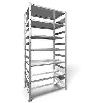 COMPACT dugaszolható irattartó állvány, kétoldalas, 7 polc, ma x szé: 2200 x 1000 mm, horganyzott, alapállvány