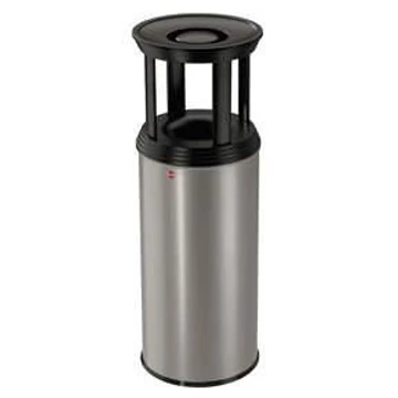 Biztonsági kombinációjú hamutartó, térfogata 45 l, átmérője 330 mm, magassága 920 mm, színe ezüst
