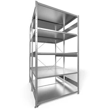 CLIP befogható polc, kétoldalas, mag.: 2500 mm, 2 x 5 polc 1300 x 800 mm, teherbírása 230 kg, horganyzott, alapelem