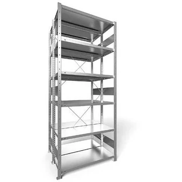 Dugaszolható állvány, kétoldalas, mag.: 2500 mm, 2 x 6 polc 1000 x 400 mm, teherbírása 230 kg, horganyzott, alapelem