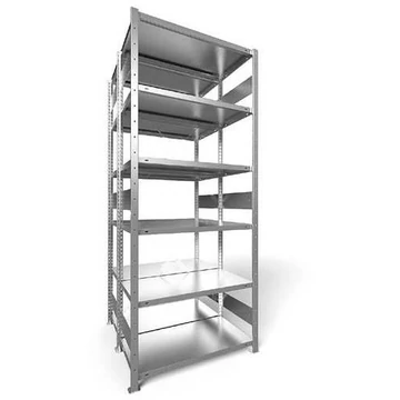 CLIP befogható polc hosszanti csavarral, kétoldalas, mag.: 2500 mm, 2 x 6 polc 1000 x 500 mm, teherbírása 100 kg, horganyzott, alapelem