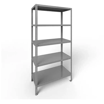 FIX csavaros polc, 5 polc, ma x sz x mé: 2000 x 1000 x 400 mm, teherbírása 230 kg, világosszürke RAL7035, alapelem