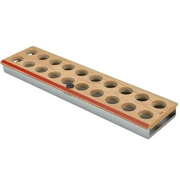 ER 40 - CNC szerszámtartó fából, gyűjtőtálcával, h x sz: 550x142 mm, 20 helyzetben