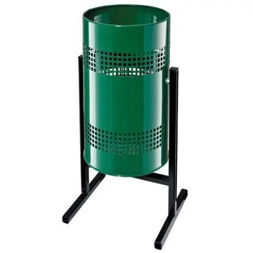 MARCUS kültéri hulladékgyűjtő, H: 550 mm, térfogat: 18 l, zöld színű