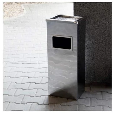 Kombinált hamutartó MIRAGE rozsdamentes acéllemezből, fényes kivitelben, magasság: 700 mm, térfogat: 22 l