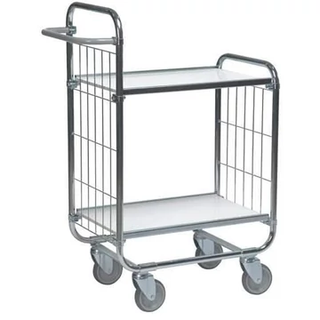 Polcos kocsi, horganyzott, 2 szintes, teherbírás 250 kg, ma x sz x mé: 1195x470x1120 mm