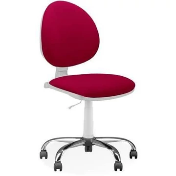 SMART laboratóriumi forgószék, görgőkkel, kartámaszok nélkül, piros szövetborítással