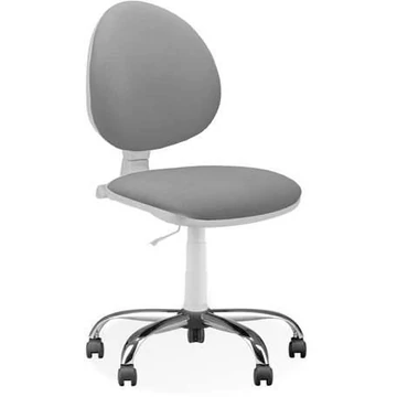 SMART laboratóriumi forgószék, görgőkkel, kartámasz nélkül, világosszürke szövethuzattal