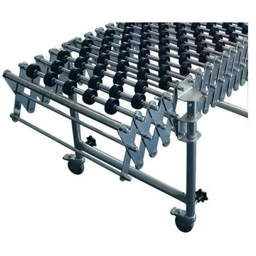 Ollós rácsos pálya műanyag hengerekkel, változtatható nyomvonalú, szélesség 500 mm, hossza 1980-7360 mm