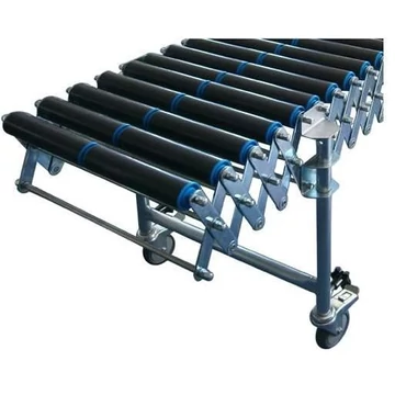 Ollós rácsos pálya műanyag görgőkkel (3 db), változtatható nyomvonalú, szélesség 800 mm, hossza 2920-7360 mm