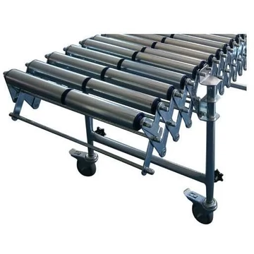 Ollós rácsos pálya acél görgőkkel, változtatható nyomvonalú, szélessége 500 mm, hossza 2920-7360 mm