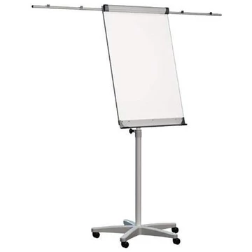 Flipchart oldalkarokkal, mobil, fékezett kerekekkel