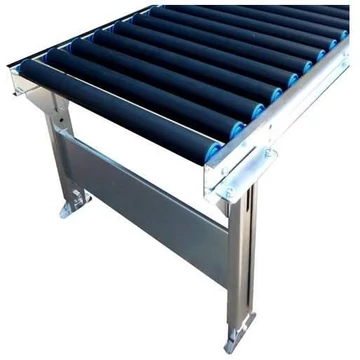 Görgőspálya műanyag görgőkkel, egyenes modul, szélesség 500 mm, tengelytávolság 100 mm, hossz 2,0 m