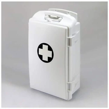 Mobil elsősegély doboz fali konzollal, üres