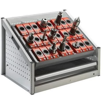 Asztali állvány CNC szerszámokhoz felszereléssel, ma x sz x mé: 714x510x484 mm, szürke színű RAL7035