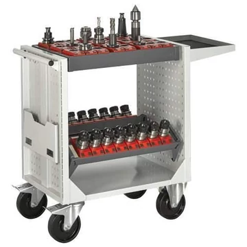 Kocsi CNC szerszámokhoz felszereléssel, ma x sz x mé: 1092x495x880 mm, szürke színű RAL7035