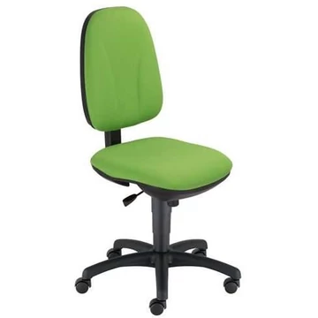 PEGAZ irodai forgószék, ergonomikus, kartámaszok nélkül, talpcsillag nylonból, Oban kárpit - világoszöld